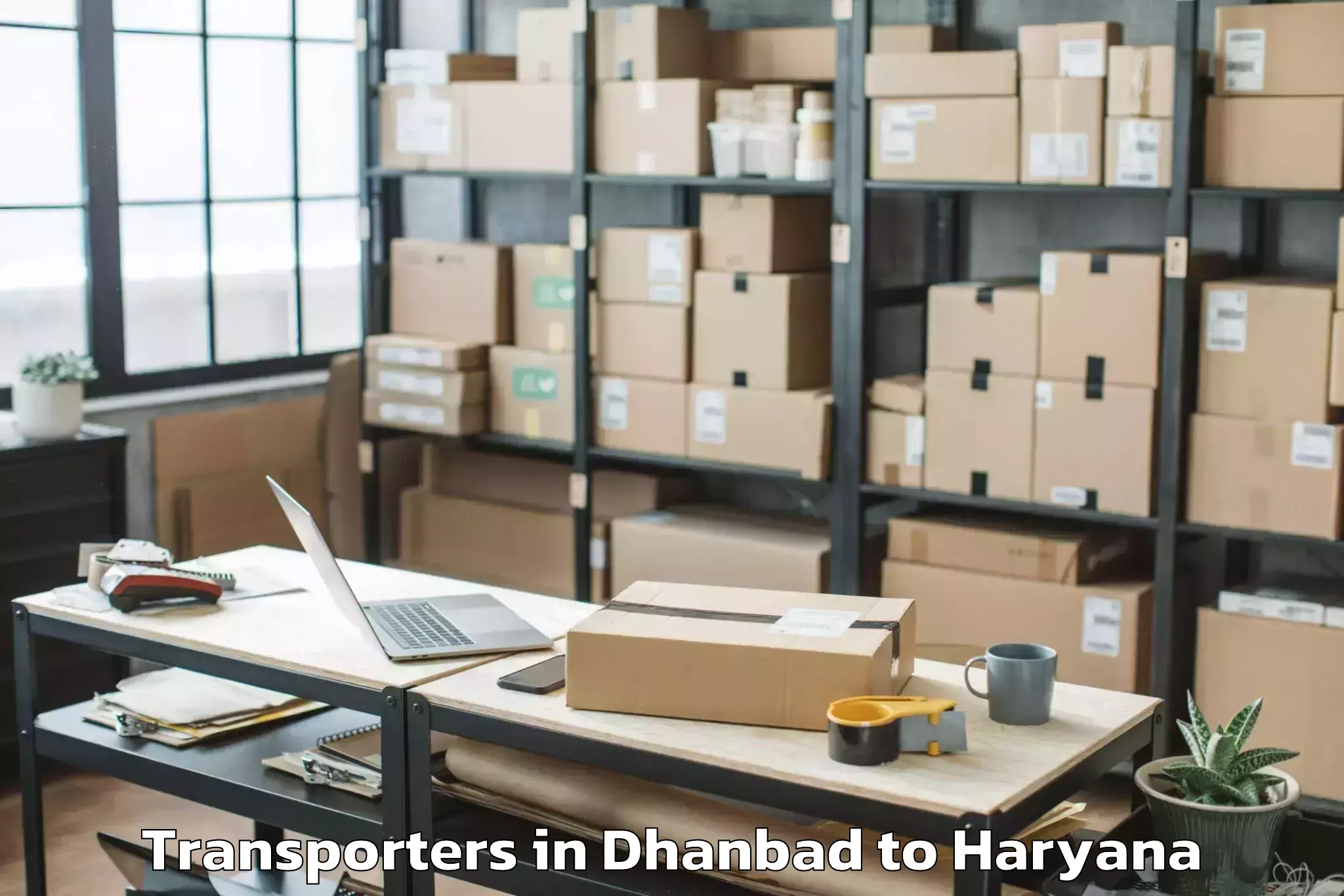 Book Dhanbad to Manav Rachna International Ins Transporters Online